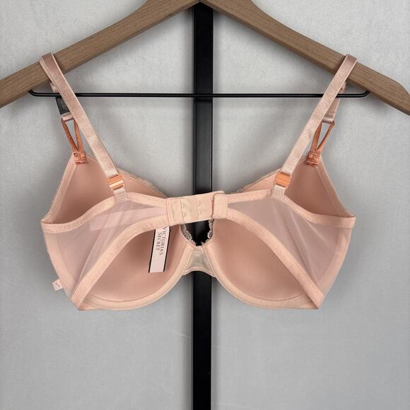 NEW Victoria's Secret Very Sexy Lace Demi Bra 32DD Lightly Lined Underwire Pink - Picture 4 of 9